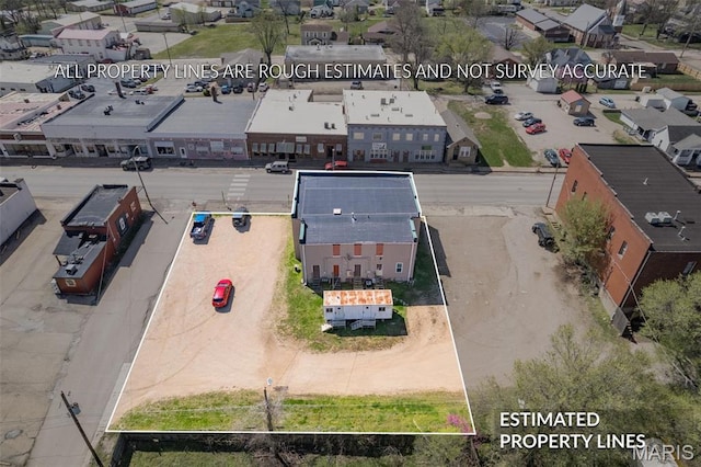 32 W School St, Bonne Terre, MO 63628 - aerial view of residential area with property parcel outlined
