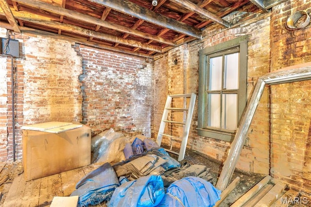 32 W School St, Bonne Terre, MO 63628 - misc room featuring brick wall