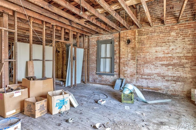 32 W School St, Bonne Terre, MO 63628 - misc room featuring brick wall
