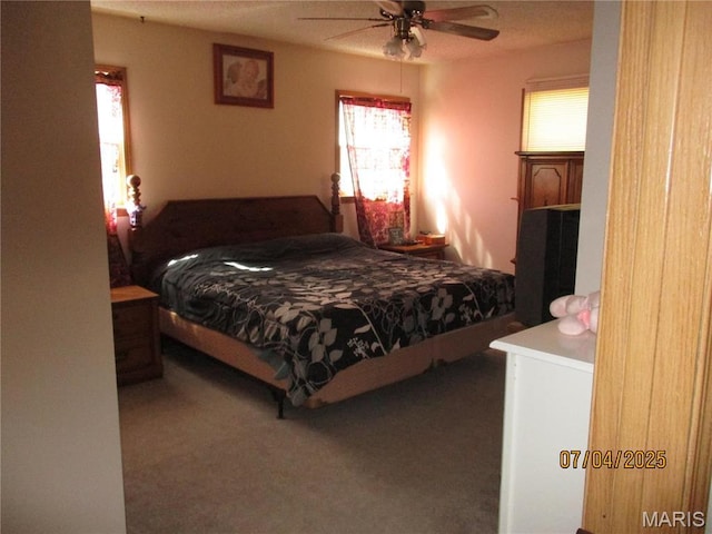 1653 Lakeshore Dr, Cuba, MO 65453 - carpeted bedroom with ceiling fan