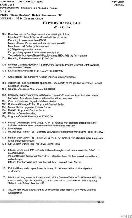 view of a document