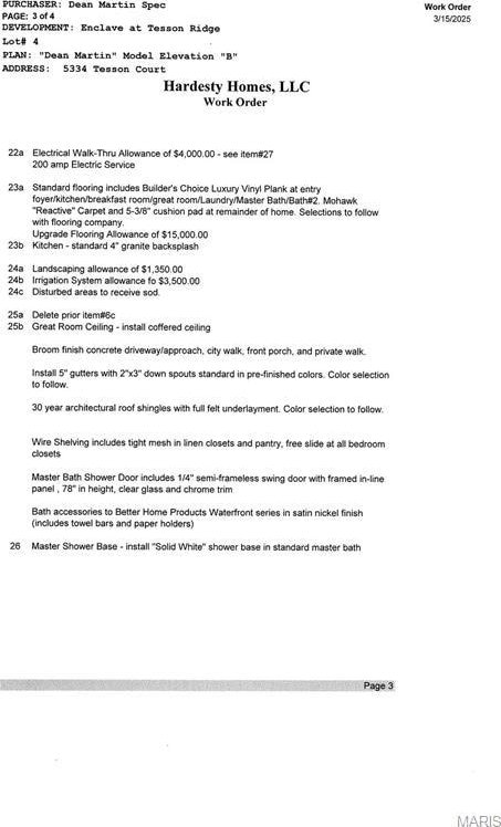 view of a document