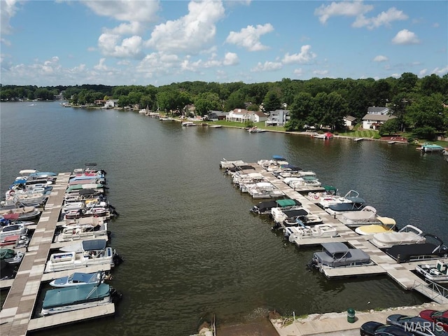 aerial view of a large body of water