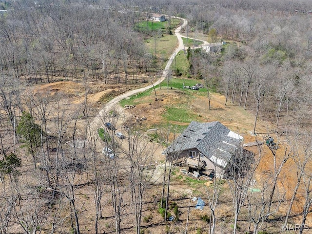 14742 Madison Ln, Wright City, MO 63390 - view from above of property featuring a heavily wooded area