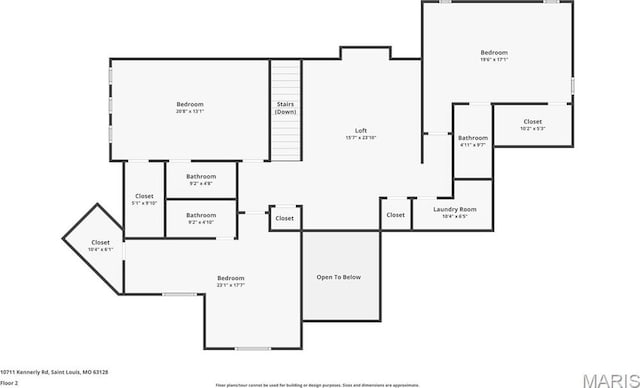 10711 Kennerly Rd, Saint Louis, MO 63128 - floor plan / room layout