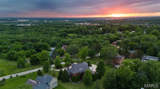 10711 Kennerly Rd, Saint Louis, MO 63128 - aerial view at dusk of a view of trees