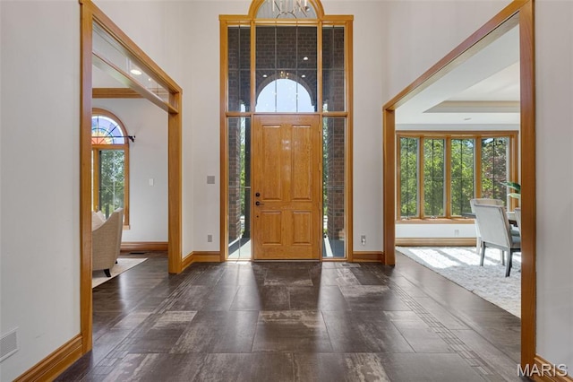 10711 Kennerly Rd, Saint Louis, MO 63128 - entryway with baseboards and a towering ceiling