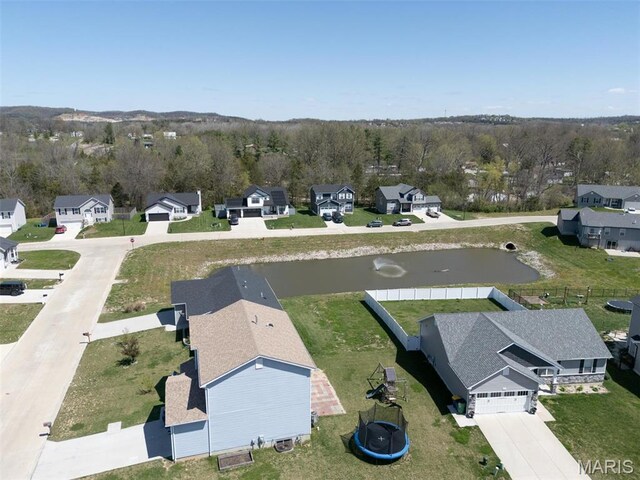 1027 Watering Stone Ct, Pevely, MO 63070 - aerial view of property's location featuring a large body of water and nearby suburban area