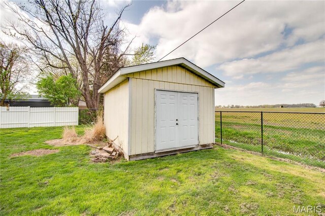 view of shed