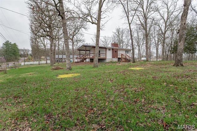 777 Squaw Rd, Cuba, MO 65453 - view of yard with a wooden deck