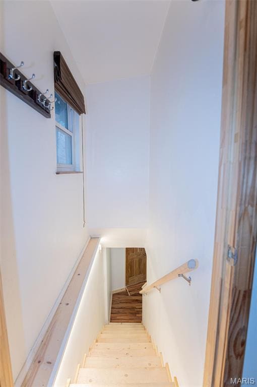 777 Squaw Rd, Cuba, MO 65453 - staircase featuring wood finished floors