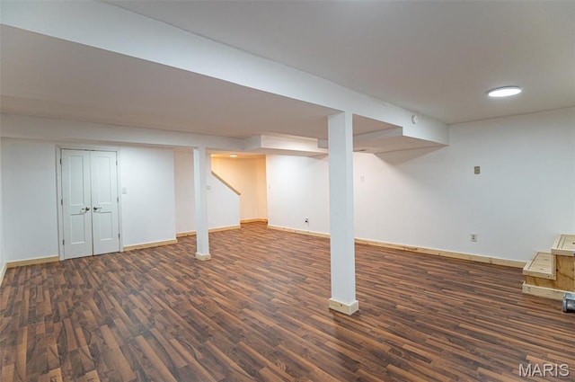 777 Squaw Rd, Cuba, MO 65453 - finished below grade area with wood finished floors, baseboards, and recessed lighting