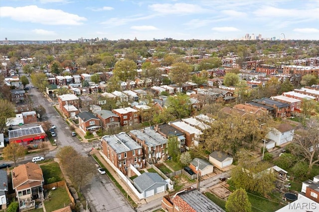 3974 Utah St, Saint Louis, MO 63116 - aerial overview of property's location featuring nearby suburban area