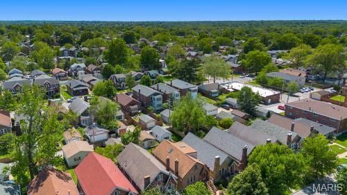 aerial view of residential area