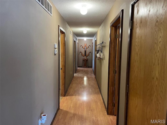 10303 Woodberry Rd, Potosi, MO 63664 - hallway featuring light wood-type flooring and a textured ceiling