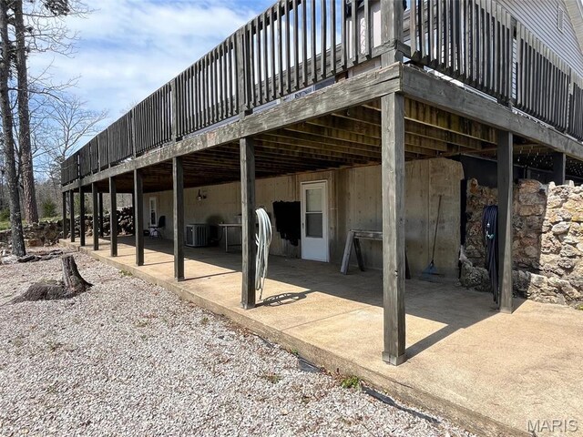 10303 Woodberry Rd, Potosi, MO 63664 - view of patio / terrace featuring a wooden deck and cooling unit