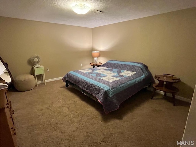 10303 Woodberry Rd, Potosi, MO 63664 - carpeted bedroom with a textured ceiling and baseboards