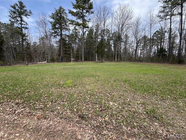 10303 Woodberry Rd, Potosi, MO 63664 - view of green lawn featuring a wooded view