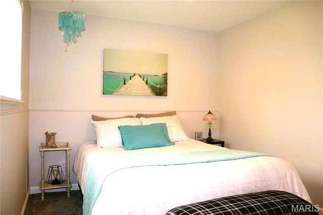view of carpeted bedroom