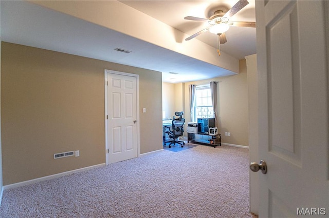1700 Palmer Ct, Rolla, MO 65401 - interior space featuring carpet, a ceiling fan, and baseboards