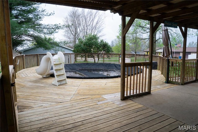 view of wooden terrace
