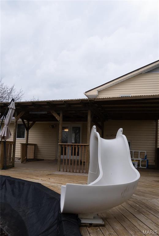 deck with french doors