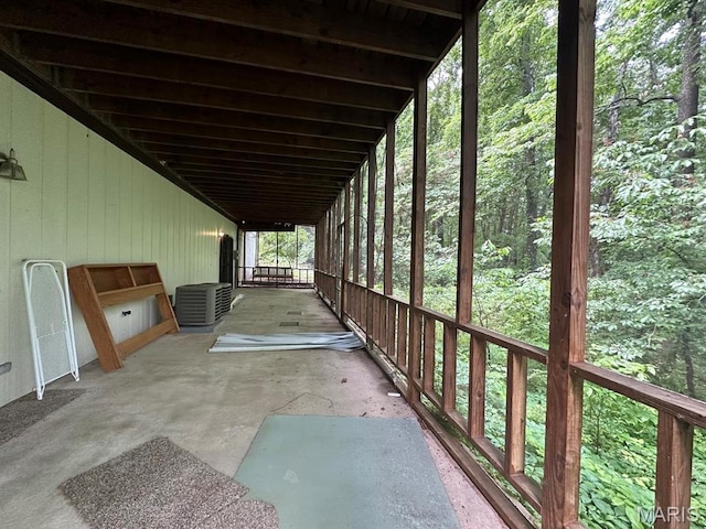 view of patio / terrace with central air condition unit