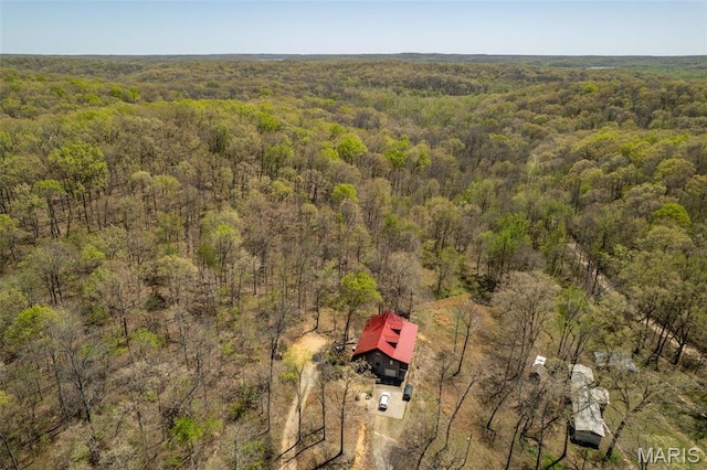 124 Wayne 527, Greenville, MO 63944 - aerial view of property and surrounding area with a heavily wooded area