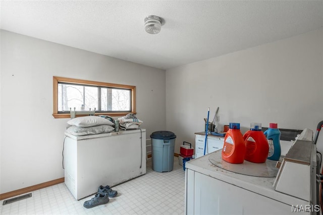 124 Wayne 527, Greenville, MO 63944 - laundry area with light flooring, a textured ceiling, and baseboards