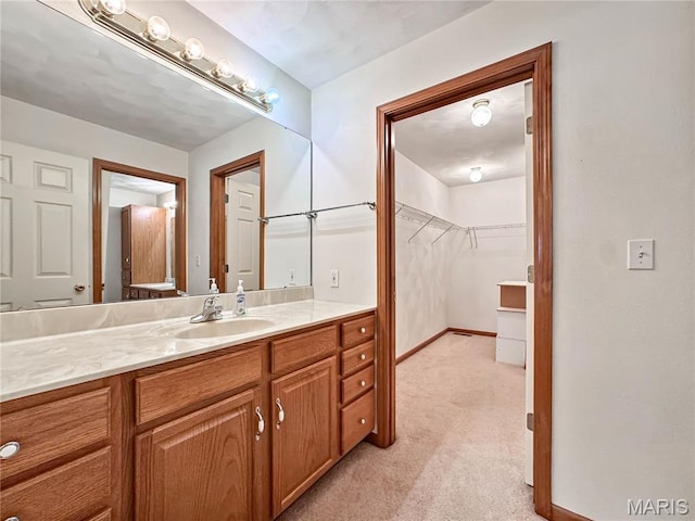 737 Marney Ln, Waterloo, IL 62298 - bathroom with vanity and a spacious closet