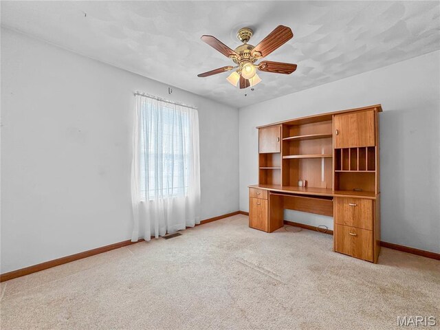 737 Marney Ln, Waterloo, IL 62298 - unfurnished office with light colored carpet and ceiling fan