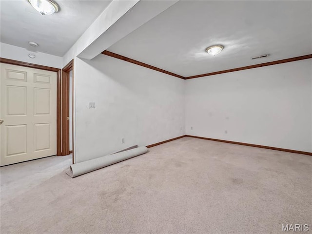 737 Marney Ln, Waterloo, IL 62298 - finished below grade area featuring carpet and ornamental molding