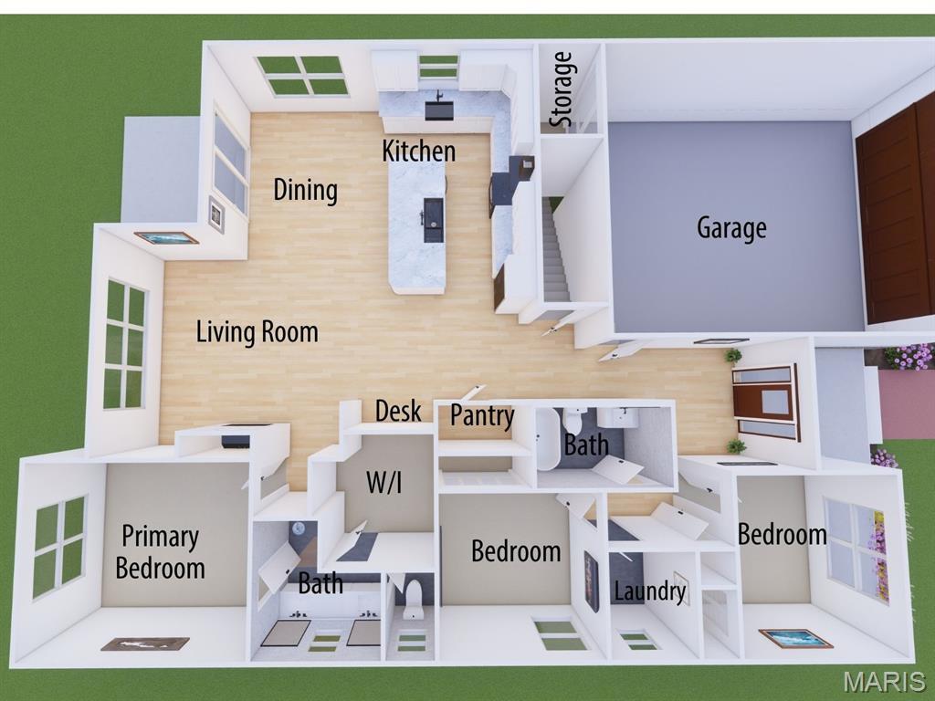 975 Half Moon Ln, Caseyville, IL 62232 - room layout