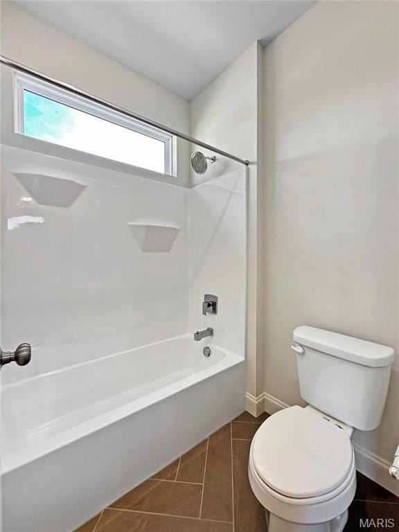 204 Great Bear Pass, Foristell, MO 63348 - full bath with toilet, tile patterned floors, shower / bath combination, and baseboards