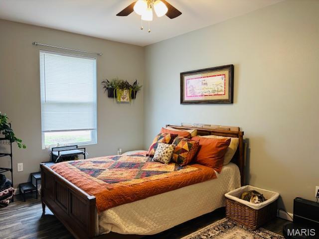 9 Mcleod St Unit A, Cuba, MO 65453 - bedroom featuring wood finished floors and a ceiling fan