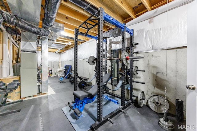 view of exercise area