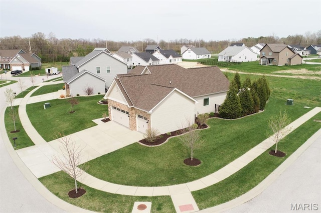 aerial view of residential area