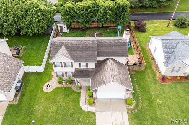 view from above of property
