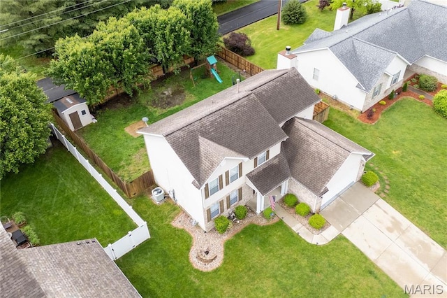 aerial view of property and surrounding area