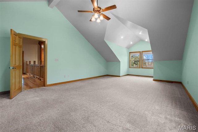3333 State Highway 177, Cape Girardeau, MO 63701 - additional living space with carpet flooring, a ceiling fan, baseboards, and recessed lighting