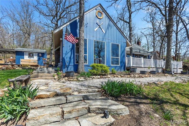 276 Cheyenne Ln, Perryville, MO 63775 - rear view of property with a wooden deck