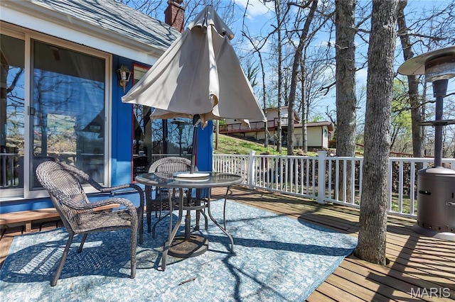 276 Cheyenne Ln, Perryville, MO 63775 - view of patio with a wooden deck and outdoor dining space