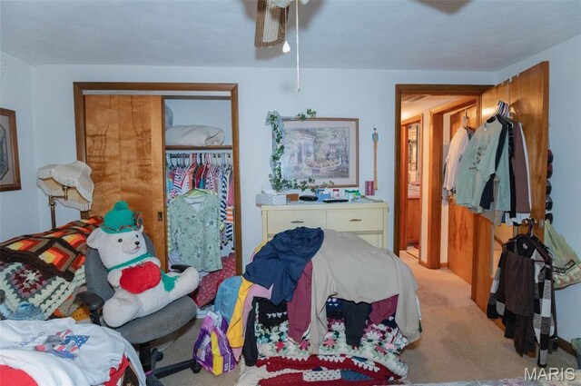 bedroom with carpet