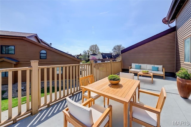 228 Hemingway Ln Unit F, Weldon Spring, MO 63304 - view of patio featuring outdoor lounge area and outdoor dining space