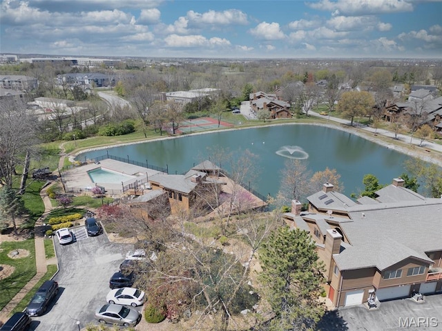 228 Hemingway Ln Unit F, Weldon Spring, MO 63304 - aerial view of property and surrounding area with a large body of water