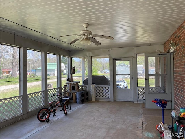 49 S St St, Piedmont, MO 63957 - sunroom featuring ceiling fan and plenty of natural light