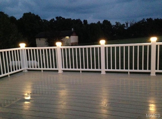 404 Crystal Ln, Rosebud, MO 63091 - view of deck at twilight