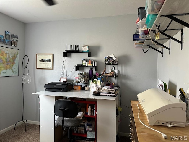 404 Crystal Ln, Rosebud, MO 63091 - office area with baseboards