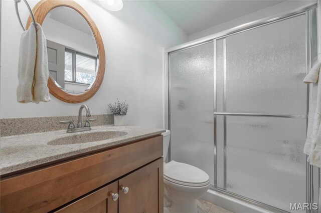 31 N Lionshead Dr, Innsbrook, MO 63390 - full bathroom with a shower stall, toilet, and vanity
