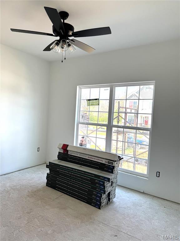 detailed view of ceiling fan